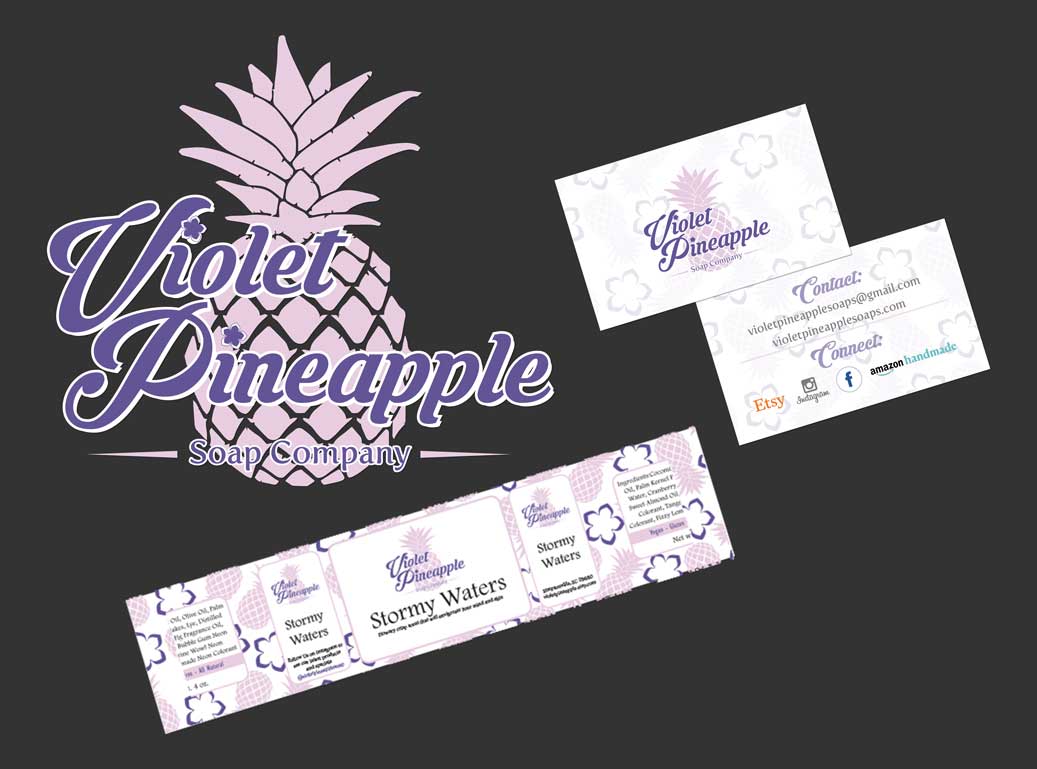 Violet Pineapple Soap Company Branding